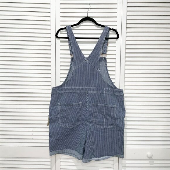 Universal Thread Railroad Stripe Shortalls Size 14 - Picture 3 of 4